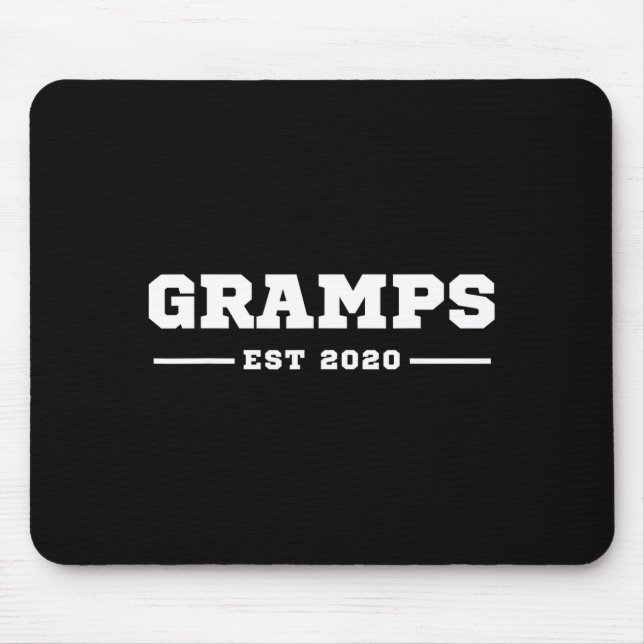 Mousepad Funny Grandpa Soon To Be Gramps Est 2020 New Grand (Frente)