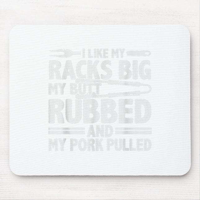 Mousepad Funny Griling Pork Rub Fumante Churrasco Carne Fum (Frente)