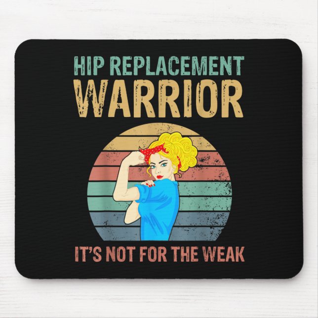 Mousepad Funny Hip Replacement Warrior New Prosthetic Women (Frente)