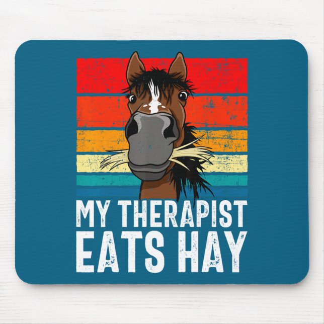 Mousepad Funny Horse My Therast Eats Hay Tee Hor  (Frente)