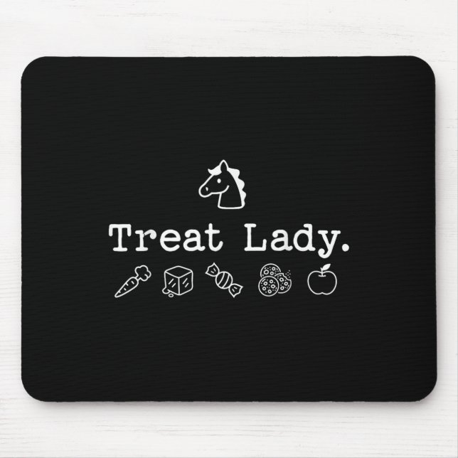 Mousepad Funny Horse Treat Lady - Horse Mom Equestrian Hors (Frente)