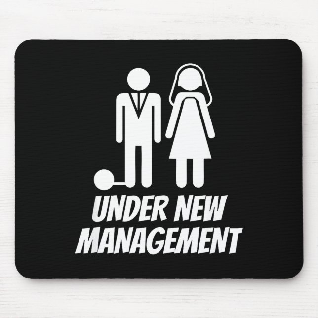 Mousepad Funny Just Married , Fun Newlywed Gag For Men  (Frente)