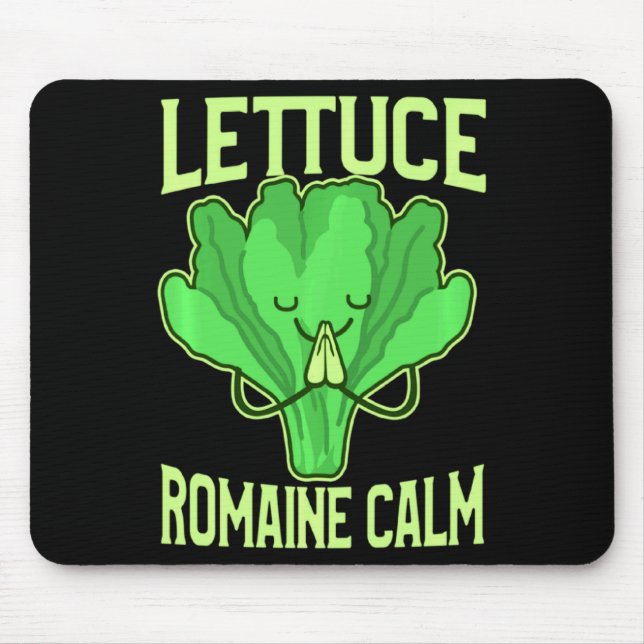 Mousepad Funny Lettuce Romaine Calm Meditation Yoga Zen  (Frente)