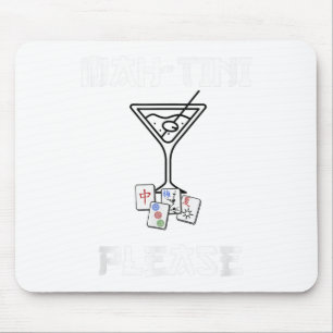 Mousepad Funny Mahjong Mah-tini Tail Piada Mahjong