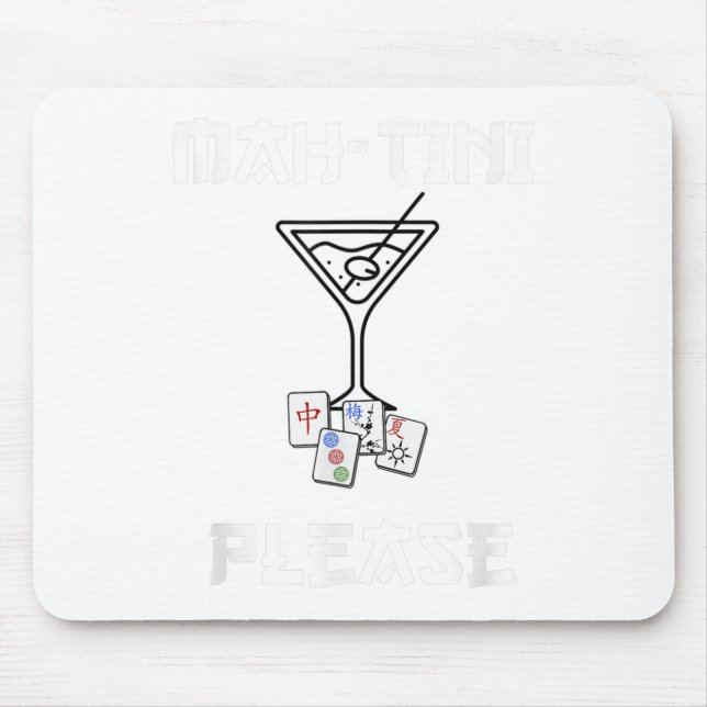 Mousepad Funny Mahjong Mah-tini Tail Piada Mahjong (Frente)