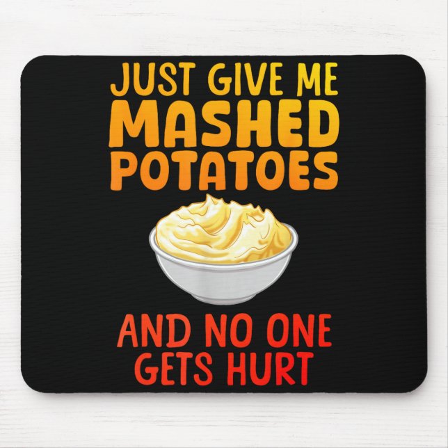 Mousepad Funny Mashed Tato Design For Men Women Mash Mashed (Frente)