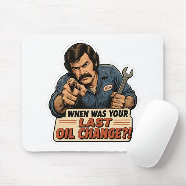 Mousepad Funny Mechanic Troca de Óleo Carro Meme (Com mouse)