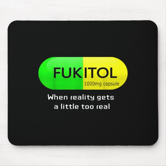Mousepad Funny Medication Gooditol Capsule Pharmacy Humor  (Frente)