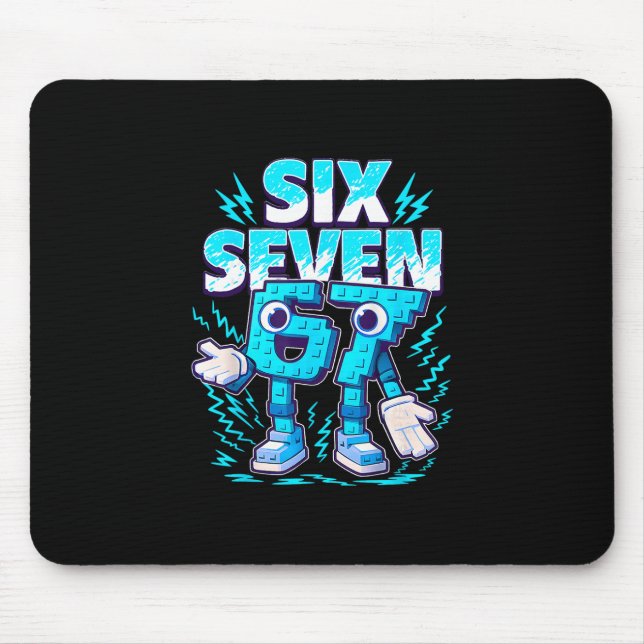 Mousepad Funny Meme 67 Six Seven 6 7 Italian Brainrot Boys  (Frente)