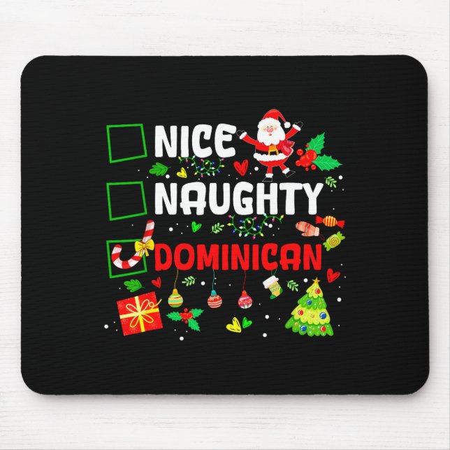 Mousepad Funny Nice Naughty Dominican Family Men Women Chri (Frente)