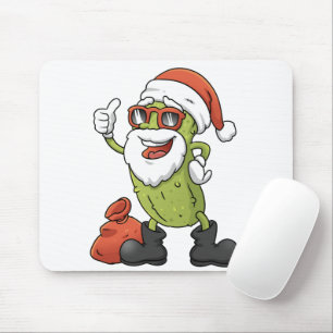 Mousepad Funny Pickle Santa Claus Christmas Cartoon Holiday