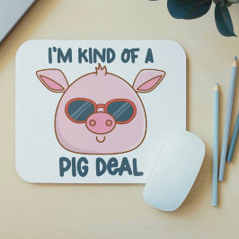 Mousepad Funny Pig Pun