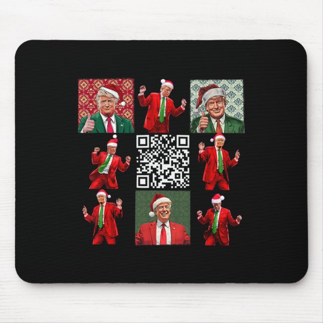 Mousepad Funny Qr Presidente Trump Christmas Dance M (Frente)