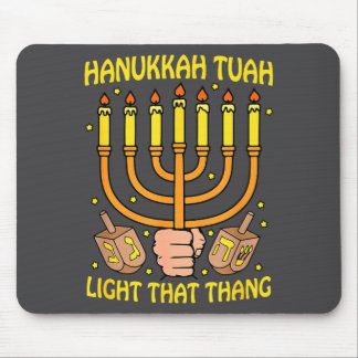 Mousepad Funny Quote Hanukkah Tuah Light That Thang Design 