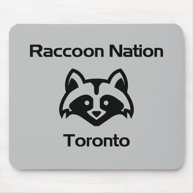 Mousepad Funny Raccoon Nation Toronto Light Monotone (Frente)