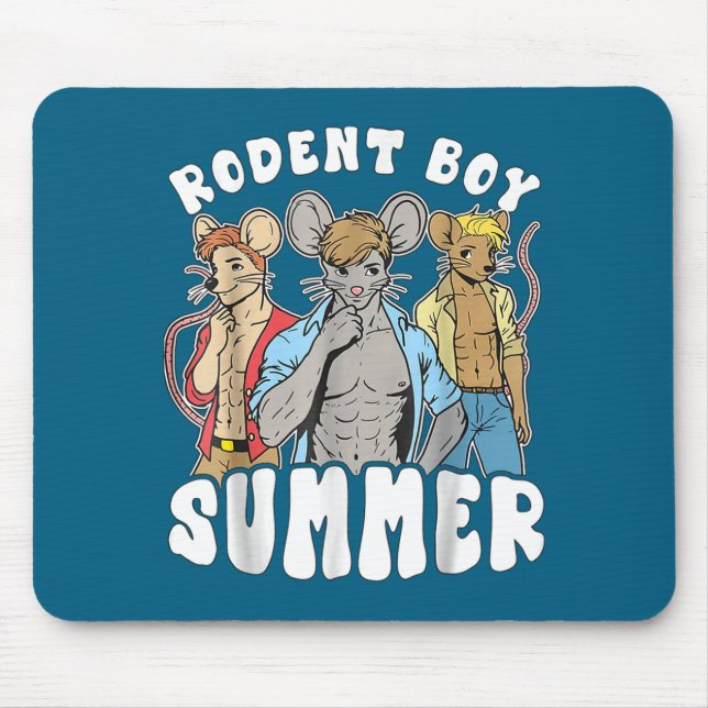 Mousepad Funny Rat Lover Quote Rodent Boy Summer Cool Vacat (Frente)