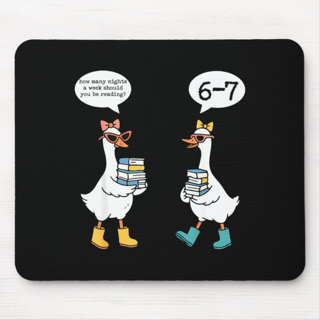 Mousepad Funny Reading 67 Six Seven Meme Goose Teacher Book (Frente)