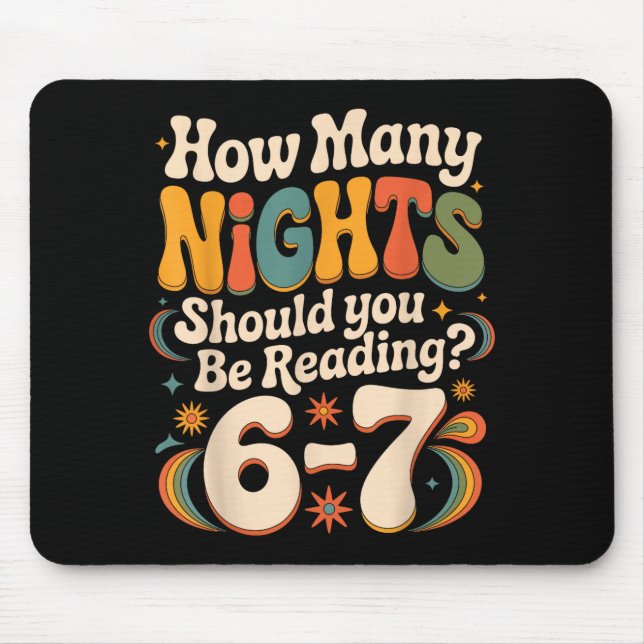 Mousepad Funny Reading 6 7 Six Seven Meme Englieacher Book  (Frente)
