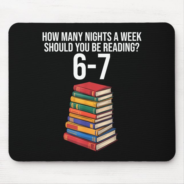 Mousepad Funny Reading Book Teacher 67 Six Seven Meme  (Frente)