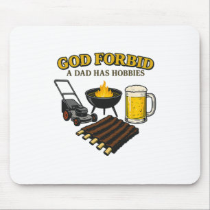Mousepad Funny Retro Deus Proíba Que Um Pai Tem Hobbies Chu