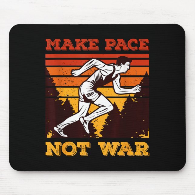 Mousepad Funny Retro Runner Running Quote Gift - Make Pace  (Frente)