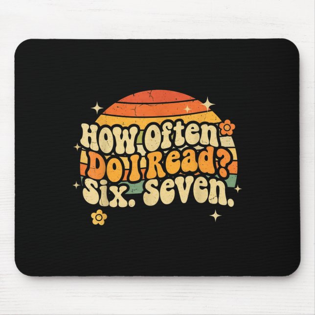 Mousepad Funny Retro Six Seven 6 7 Meme Teacher Studnet Rea (Frente)