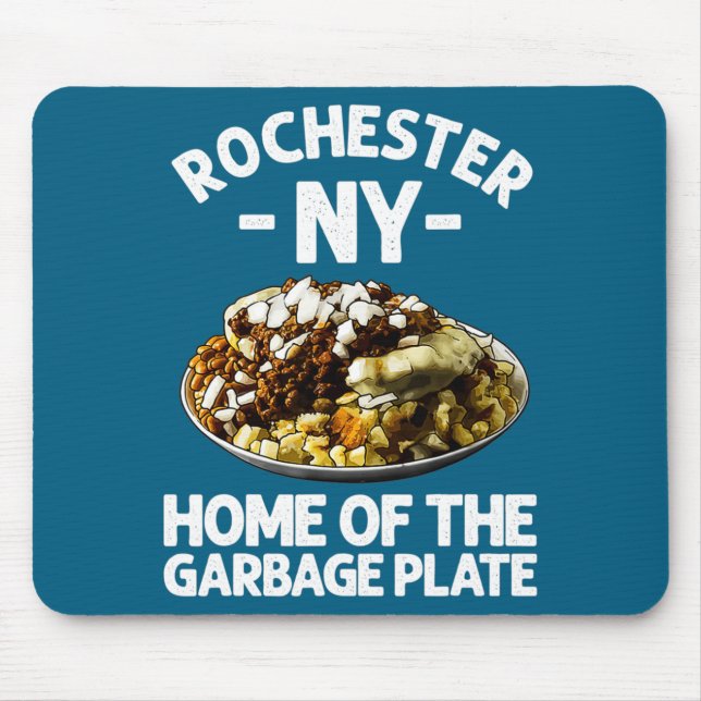 Mousepad Funny Rochester Ny Garbage Plate Gift Cool New Yor (Frente)