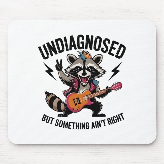 Mousepad Funny Rocking Racoon  (Frente)