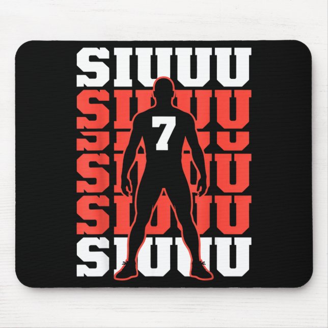Mousepad Funny s Soccer Fan Lovers Siuuuu Soccer Player (Frente)