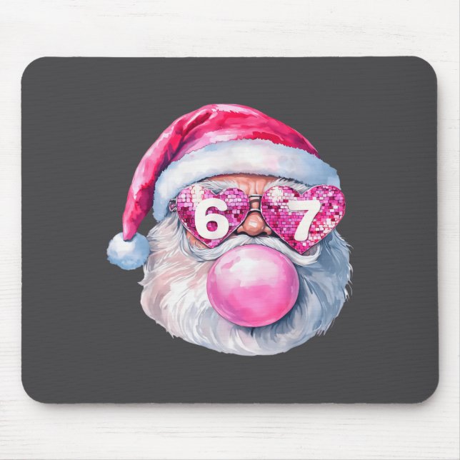 Mousepad Funny Santa 67 Bubblegum Nk Christmas Six Seven Me (Frente)