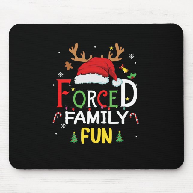 Mousepad Funny Santa Hat Forçou o Cristo sarcástico da dive (Frente)