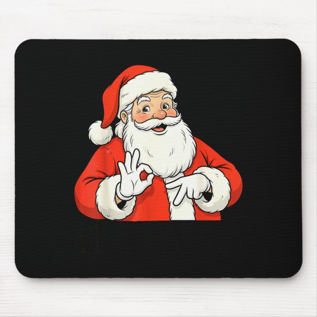 Mousepad Funny Santa Says Six Seven Christmas 67 Meme Xmas  (Frente)