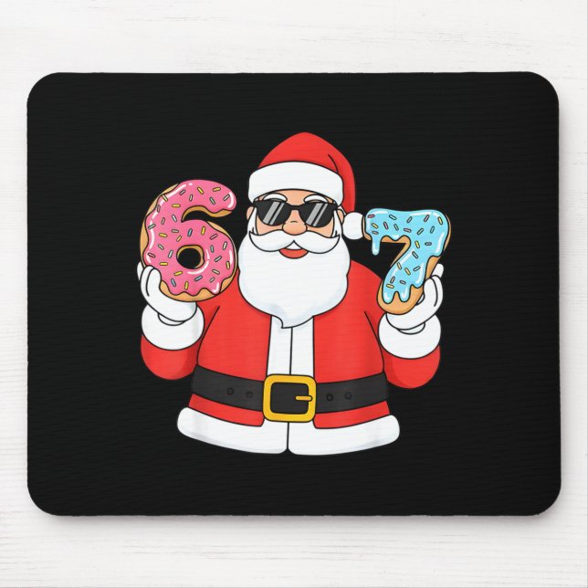 Mousepad Funny Santa Six Seven 67 Ice Cream Drip Christmas  (Frente)