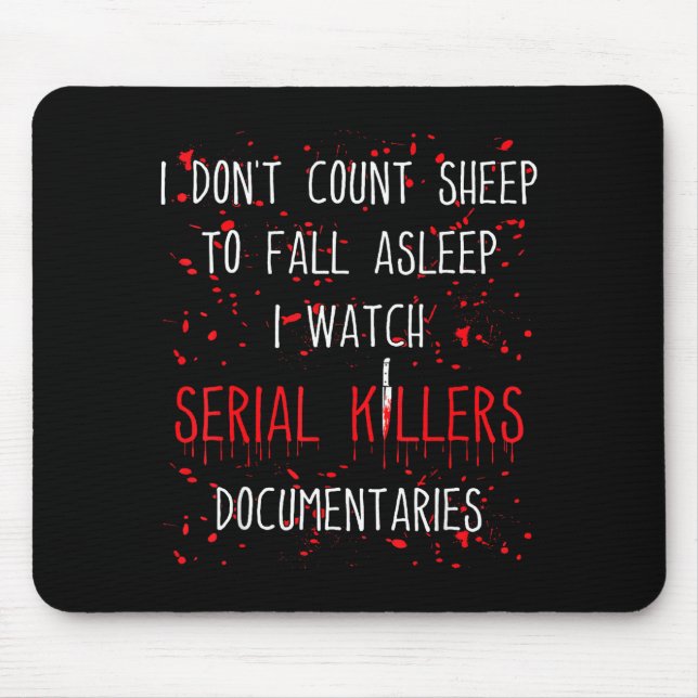 Mousepad Funny Serial Killer True Crime Junkie Murder Myste (Frente)