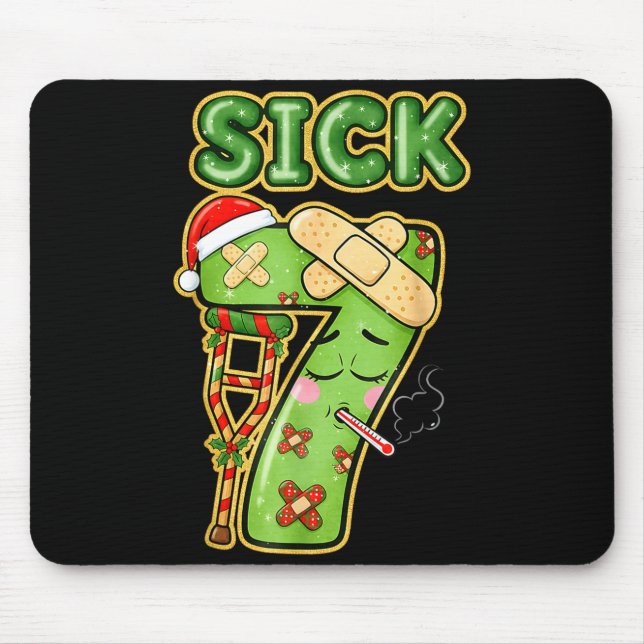 Mousepad Funny Sick Seven Meme 67 Six Seven Santa Hat Chris (Frente)