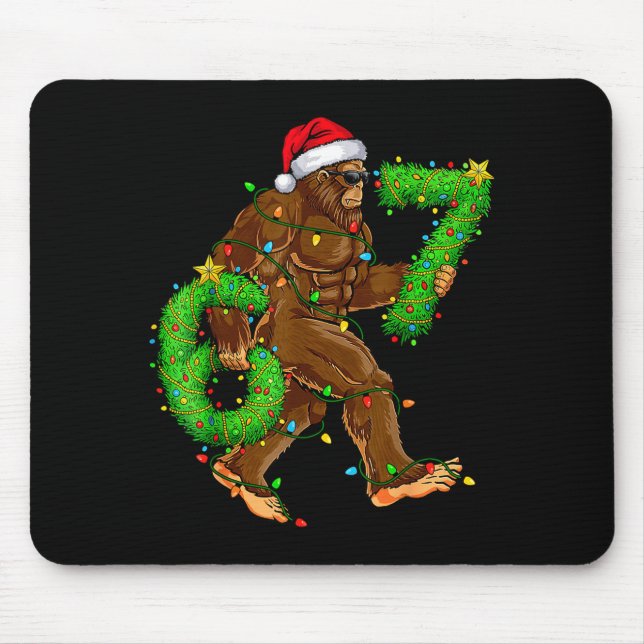 Mousepad Funny Six Seven 6 7 Meme Bigfoot Christmas Shirts  (Frente)