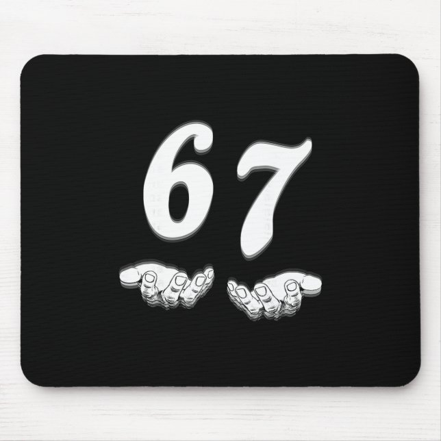 Mousepad Funny Six Seven Meme Hands Gesture Gen Alpha Slang (Frente)