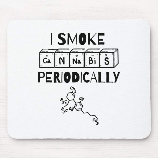 Mousepad Funny Stoner Day Periodic Table Science Thc  (Frente)