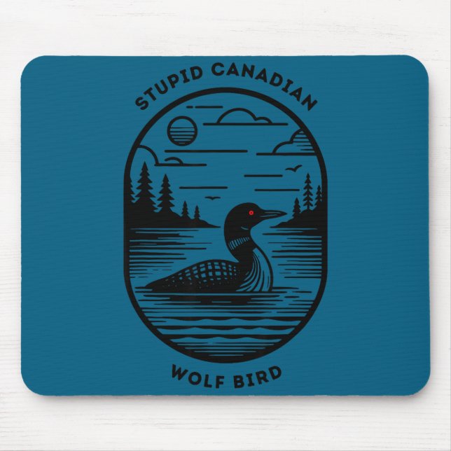 Mousepad Funny Stud Canadian Wolf Bird Hockey Romance Lgbt  (Frente)