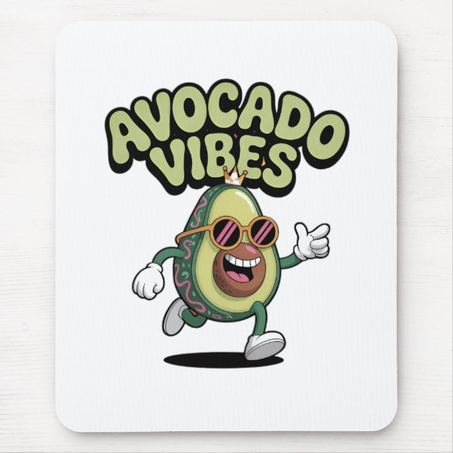 Mousepad Funny Sunglasses Avocado (Frente)
