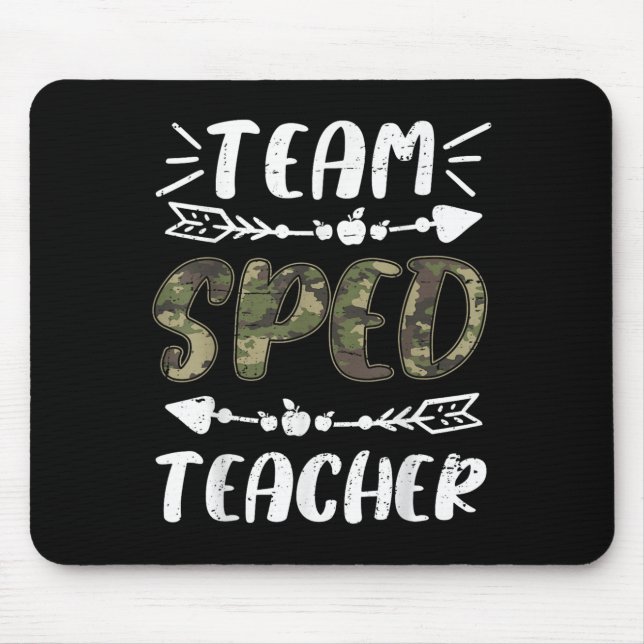 Mousepad Funny Team Sped Teacher Camo Teacher Student Back  (Frente)