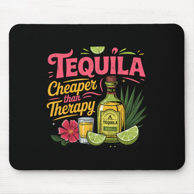 Mousepad Funny Tequila Bebendo Cinco De Mayo Partido Mexica (Frente)