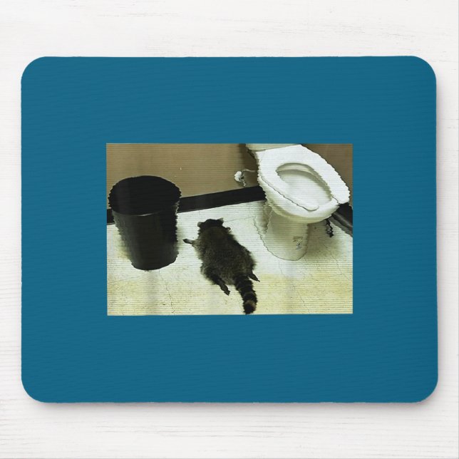 Mousepad Funny Trashed Panda Drunk Racoon  (Frente)