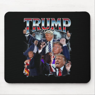Mousepad Funny Trump 2024 Campaign 90s Rap Trendy Bootleg