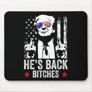 Mousepad Funny Trump 2024 Hes Back Es Trump 2025