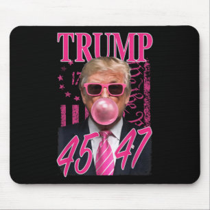 Mousepad Funny Trump Bubble Gum 1776 Pink Flag