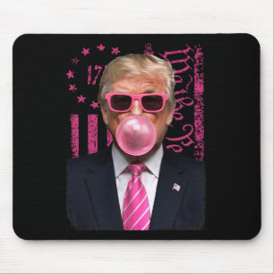 Mousepad Funny Trump Bubble Gum Rosa Sinalizador Dos Eua