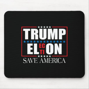 Mousepad Funny Trump Election Usa Flag Trump Elon Save Amer