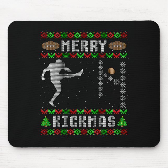 Mousepad Funny Ugly Christmas Football Srt Team Kicker  (Frente)