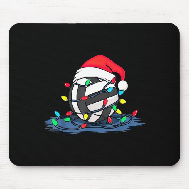 Mousepad Funny Volleyball Christmas Graphics Lights Lover P (Frente)